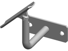 Geschw Wandkonsole eck waag bewegl vers HI. 33.7/ 12 mm links geschl. 1.4301 - INOXTECH-Handlauf-/Geländer-System