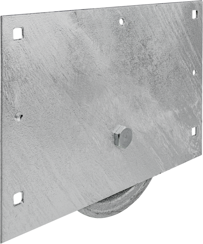 WEBI Schiebetorrolle, zum Einlassen D=150mm, verzinkt - Schiebetür- und Schiebetorbeschläge