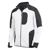 FHB RALF Jersey-Fleece-Jacke weiss-anthrazit Gr. 2XL - Textilien
