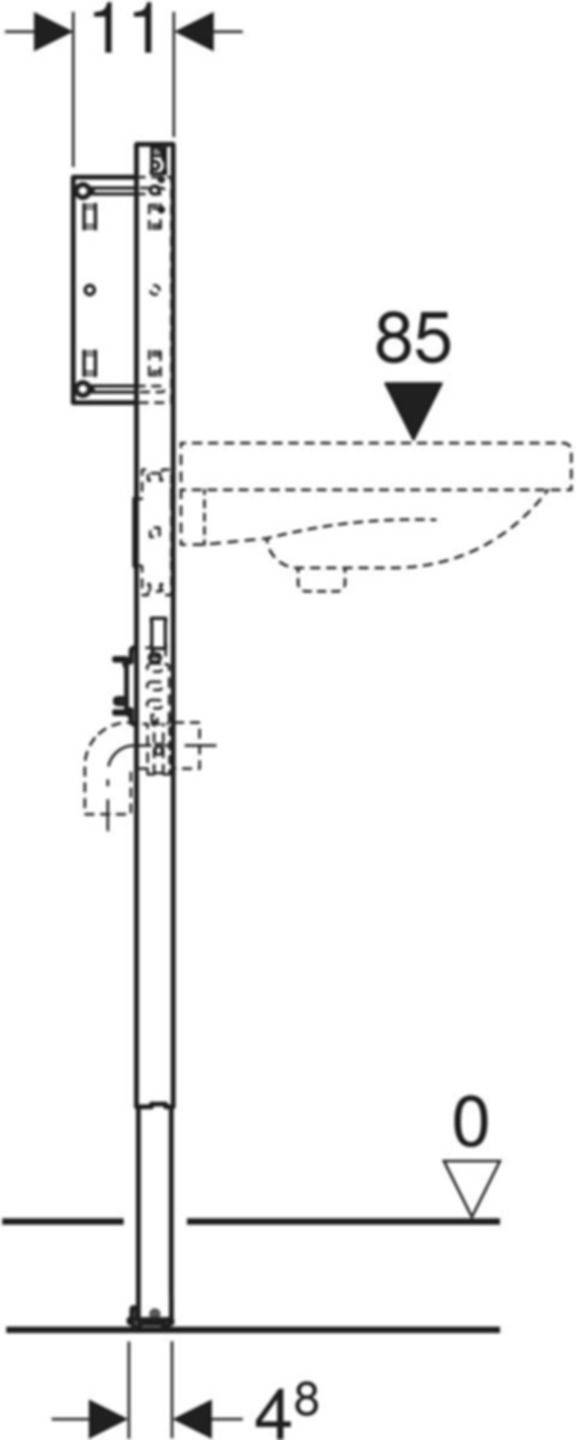 Waschtisch-Element für UP-Wandarmatur 111.802.00.2 Typ 130,Brandschutz El90 - Geberit-Duofix