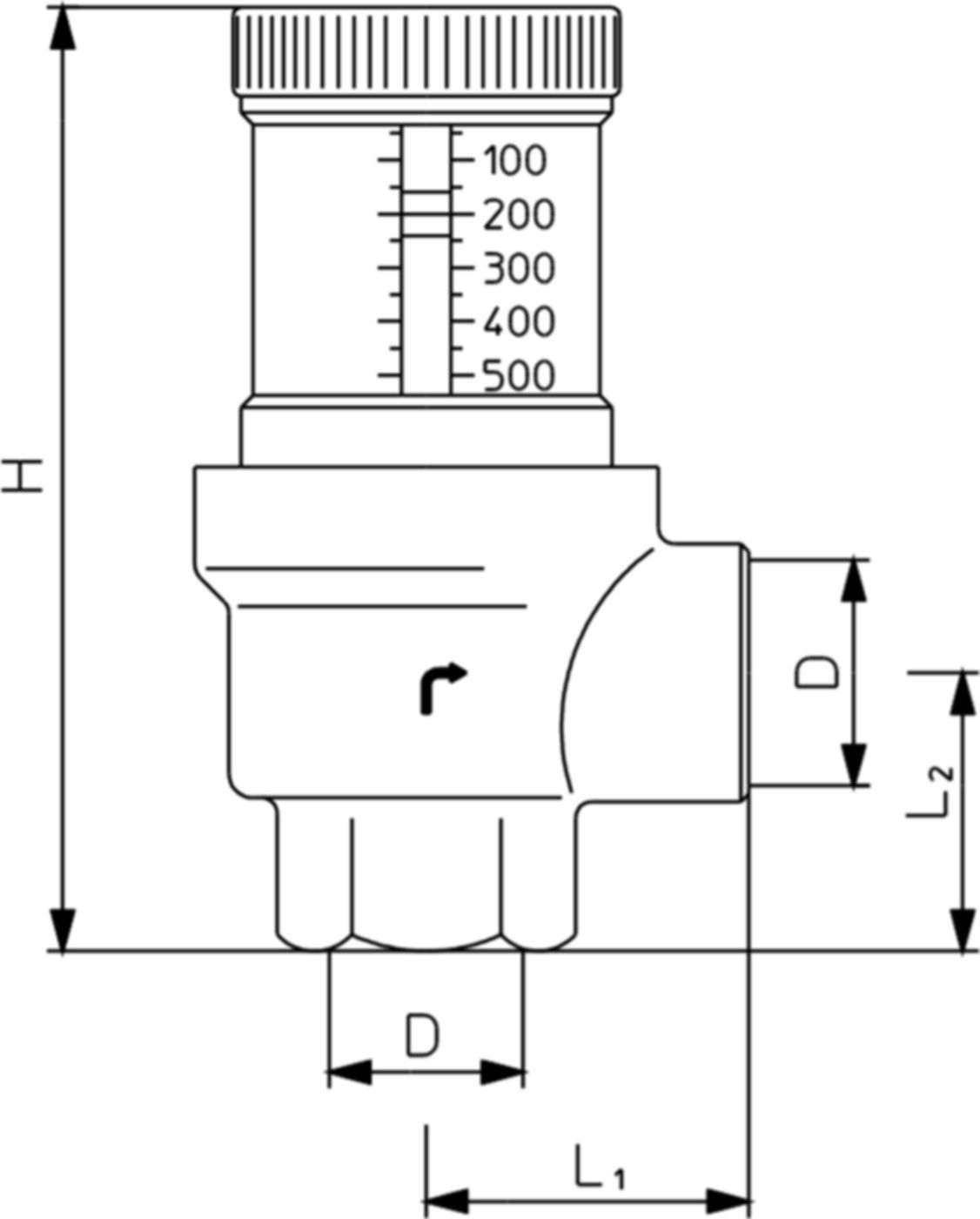 Differenzdruck-Überströmventil m/Anzeige max. 120°C PN 10 3/4" 108 52 06 - Oventrop Programm