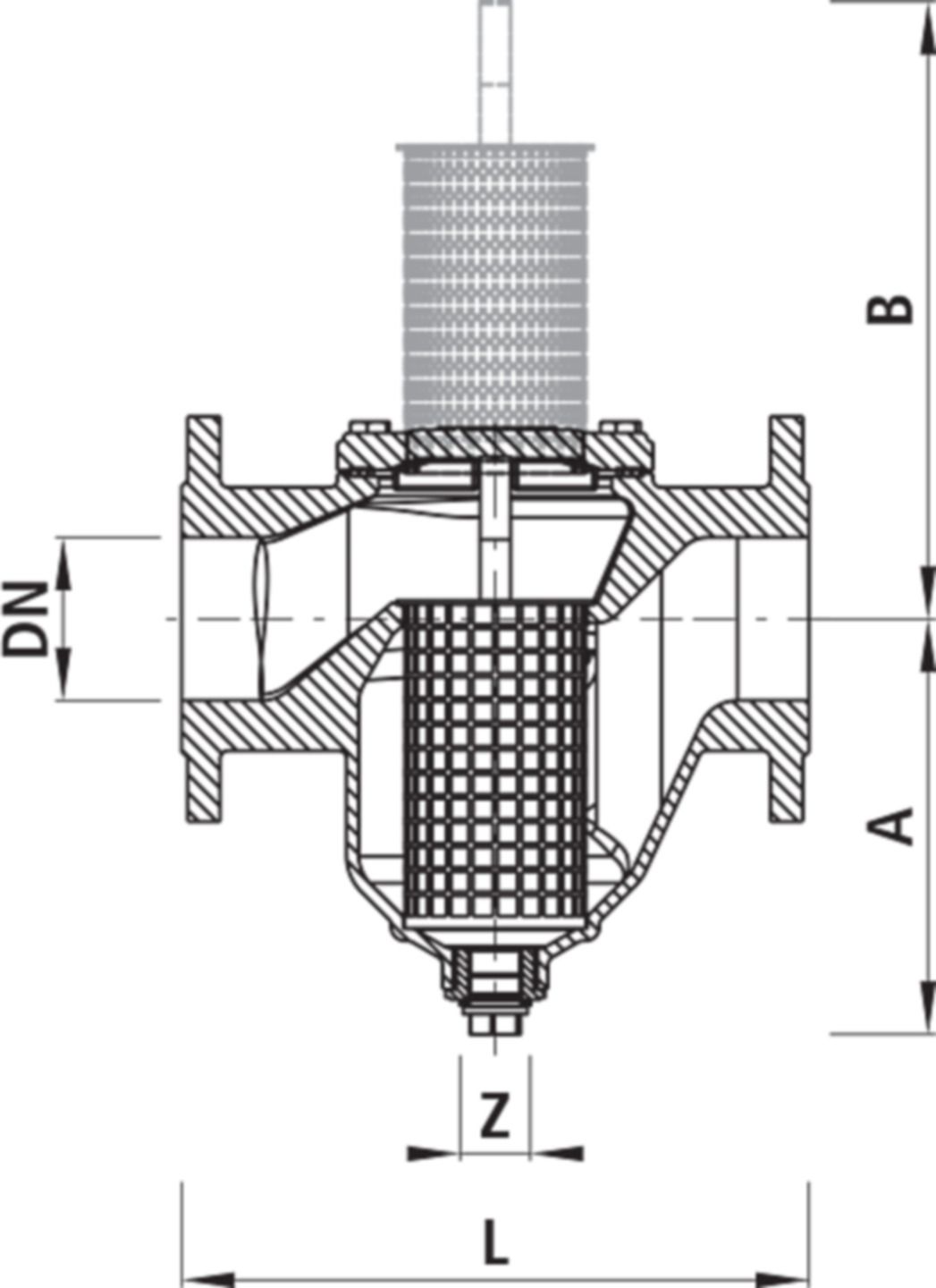 Schmutzfänger PN 10/16      2002 DN 100 - Hawle Absperrklappen