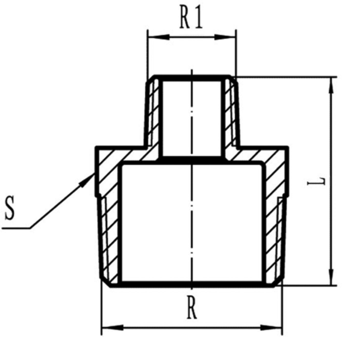 Inox-Doppelnippel AG 1/4"- 1/8" 1245 - Rostfreie Gewindefittings