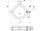 S-Leichtrohrschelle 11/4" 40 - 46mm 51.405 mit Gummi und Muffe M8/M10 - Schänis-Rohrschellen