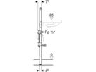 Element für Waschtisch 111.570.00.2 Typ 112, Standarmatur, Wasserzählerstr. - Geberit-Duofix