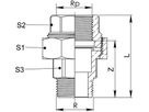 Verschraubung 8331 IG/AG 11/2" - Rotguss-Gewindefittings