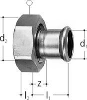 Verschraubung MPF 15-11/8" 8351.015 für Mapress-Presssystem - JRG Armaturen