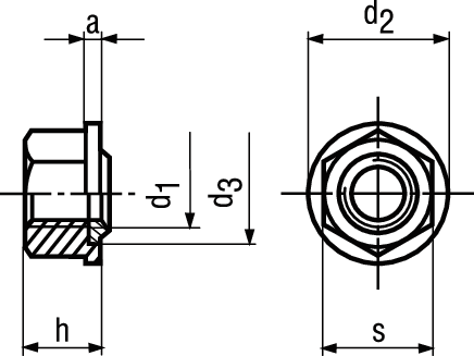 Dichtmuttern Seal-Lock® St 8 phos BN1226 M6 - Bossard Schrauben