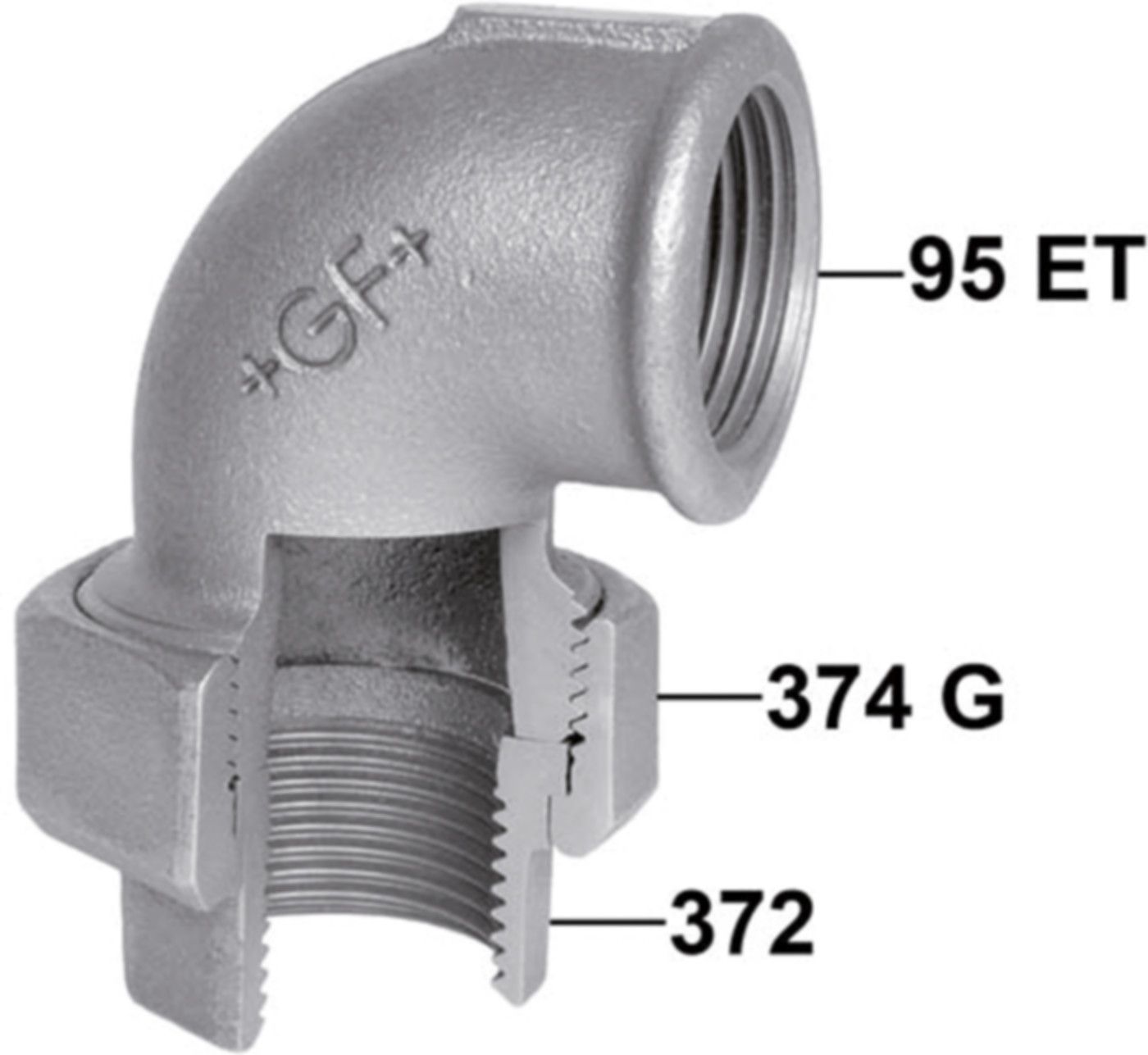 Winkelverschraubungen +GF+ 95V