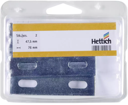 Hettich Schrankaufhängung Schiene verzinkt, 76mm, à 2 Stk - Diverse Möbelbeschläge und Zubehör