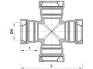 Steckmuffen-Kreuz BLS 5477 DN 125 egal - Hawle Armaturen