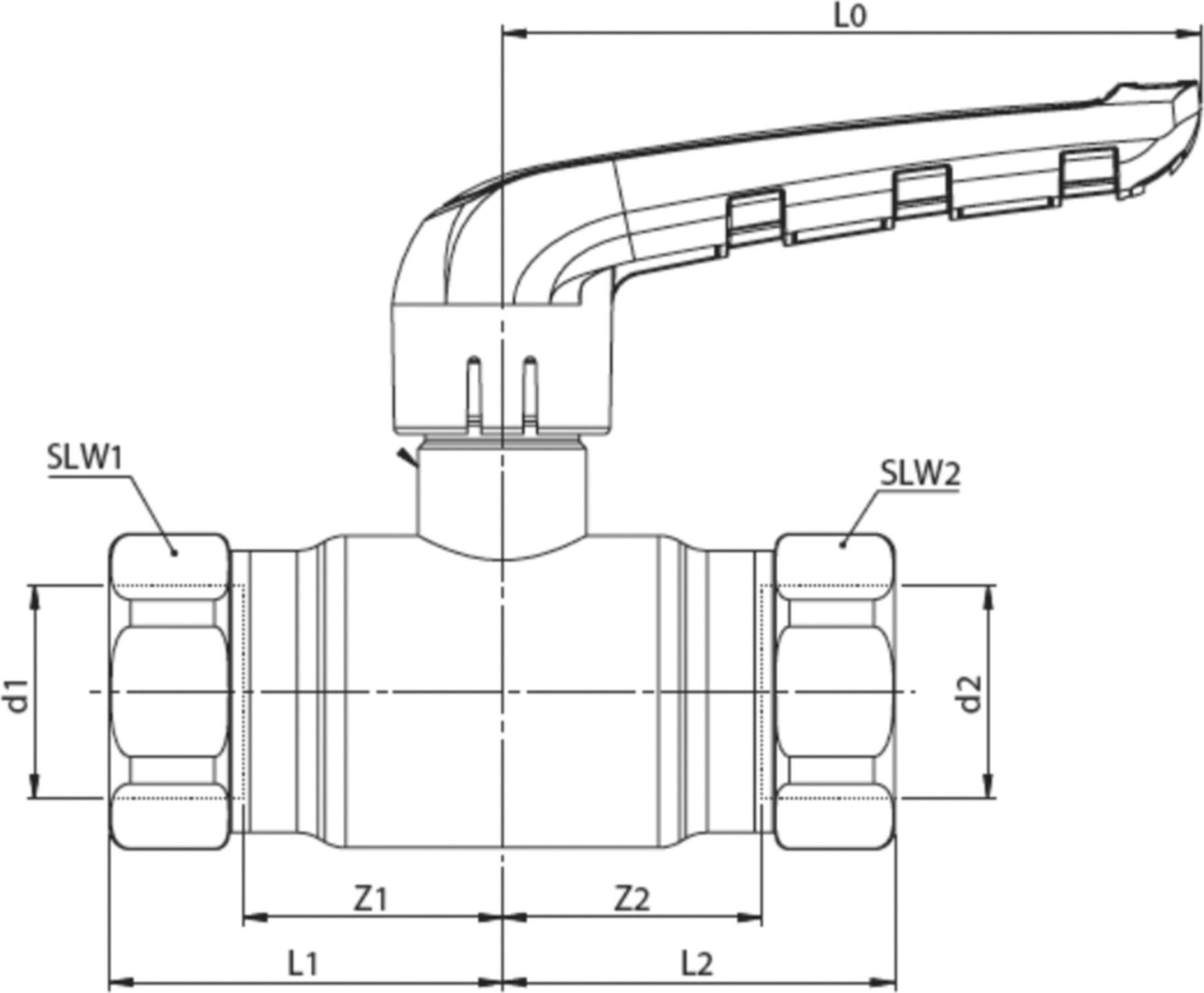 Kugelhahnen kurze Spindel Fullflow BF220001 2 DN 20 - Ballofix/Broen-Armaturen