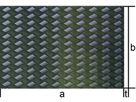 AIMg3, weich, Abkantqualität 1500/3000/3.0/4.5 mm, Muster Quintett - Aluminium Warzenbleche, EN AW-5754