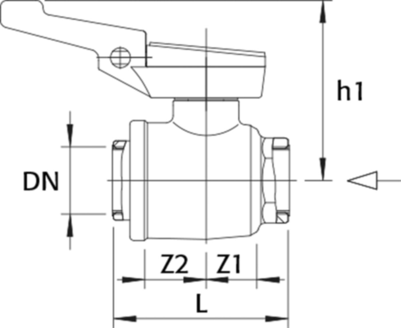 RMA Kugelhahn mit Gewinde für Gas PN 5 Typ HKSF-FS 1 1/4" - Wild Gebäudeeinführung