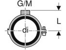 Rohrschelle mit Dämmeinlage d 90mm G/M 1/2"/M10 308.812.26.1 - Geberit-PE-Formstücke