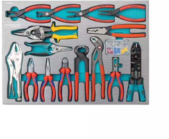 TECHNOCRAFT Werkstattwagen Swiss Team XL mechanic "775 tlg. , 1/4"" + 3/8"" + 1/2"" , 8 Schubladen, - Schlüsselwerkzeuge