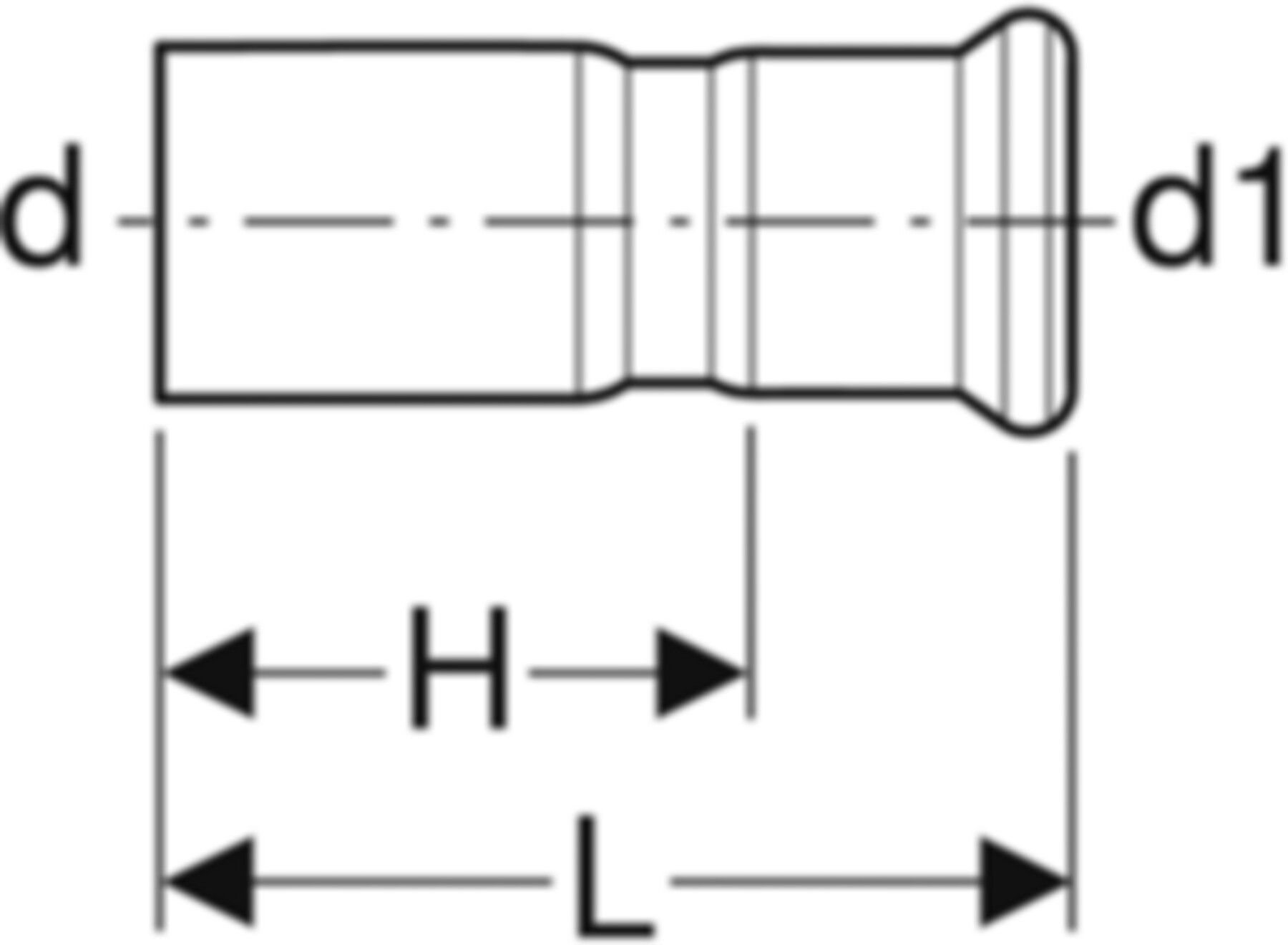 Reduktion m/Steckende 28-22mm 32309 - Mapress-Sanitär-Presssystem-Formstücke