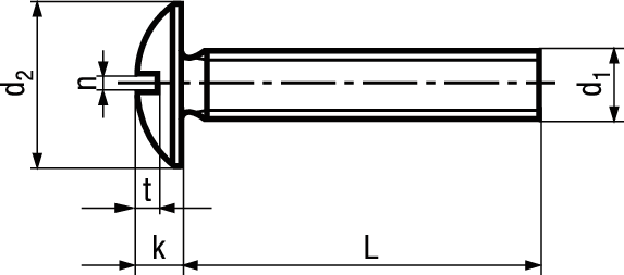 Becherschr m Schlitz St 4.6/4.8 vzb BN354 M8x40 - Bossard Schrauben