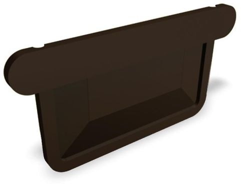 PREFA Kastenrinnen-Endboden 250 mm P.10 Nussbraun - PREFA Dachentwässerungssysteme
