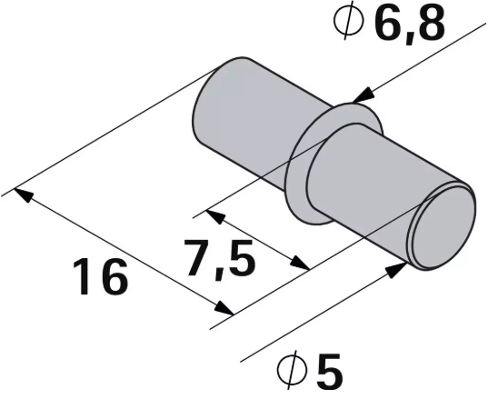 Hettich Tablarträger verzinkt, Duplo, D = 5mm, à 20 Stk - Diverse Möbelbeschläge und Zubehör