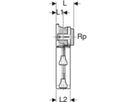 Doppeldose 90° 20mm-1/2"-16mm mit MasterFix 652.685.00.3 - Geberit FlowFit-Rohre/Formstücke