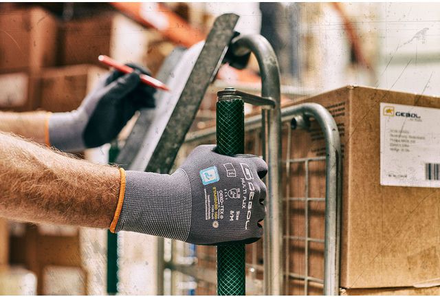 GEBOL Arbeitshandschuh Multi-Flex Gr. 11 XXL , grau/schwarz , EN388 4131X - Arbeitsschutz