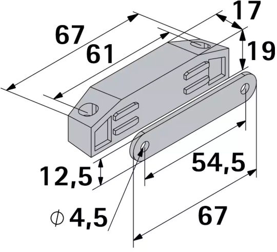 Hettich Magnetschnäpper weiss, 17 x 19mm, Haltekraft 8kg, à 2 Stk - Diverse Möbelbeschläge und Zubehör