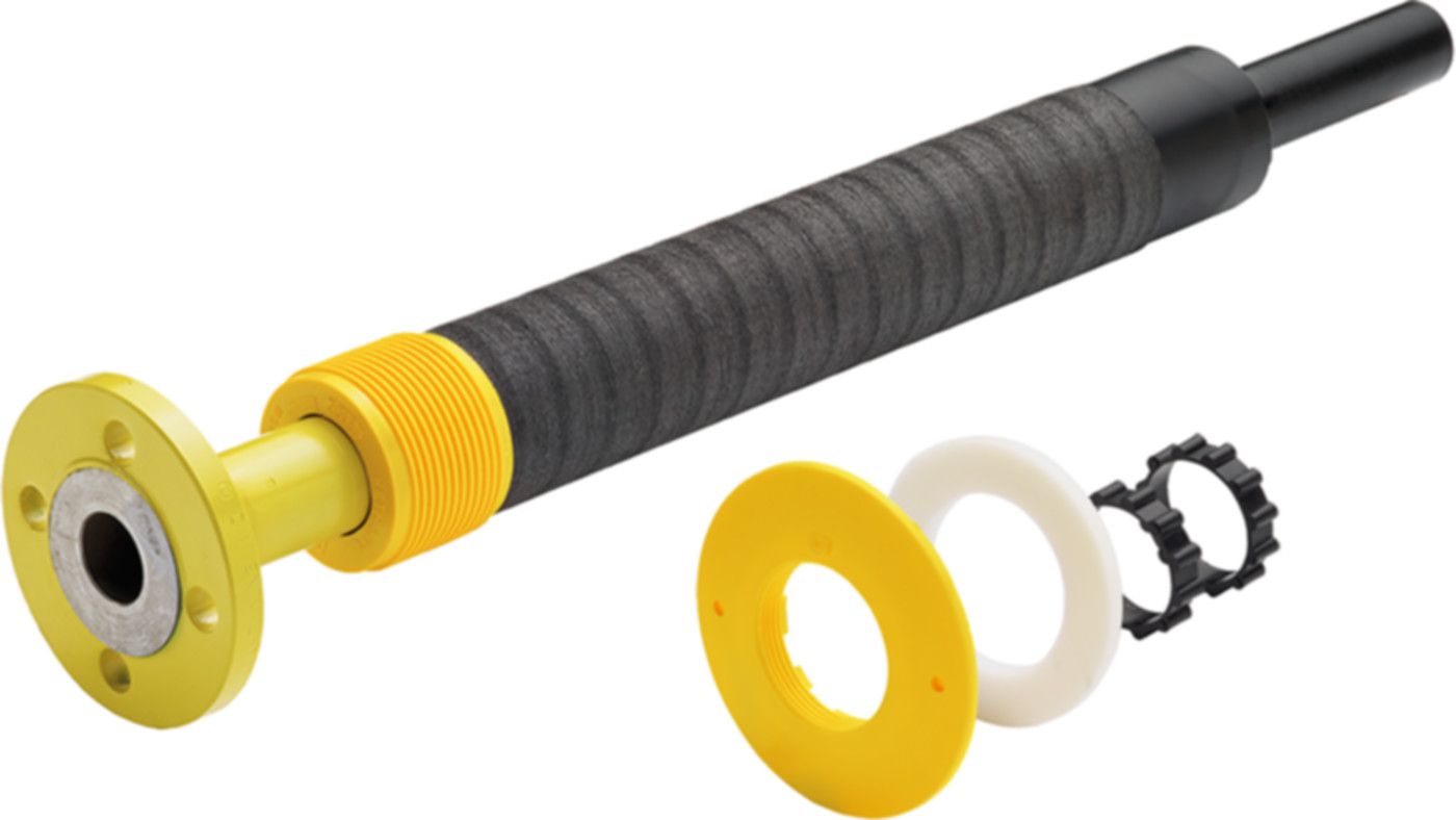 RMA Hauseinführung für Gas PN 5 Typ A gerade mit Flansch d 50mm / DN 40 - Wild Gebäudeeinführung