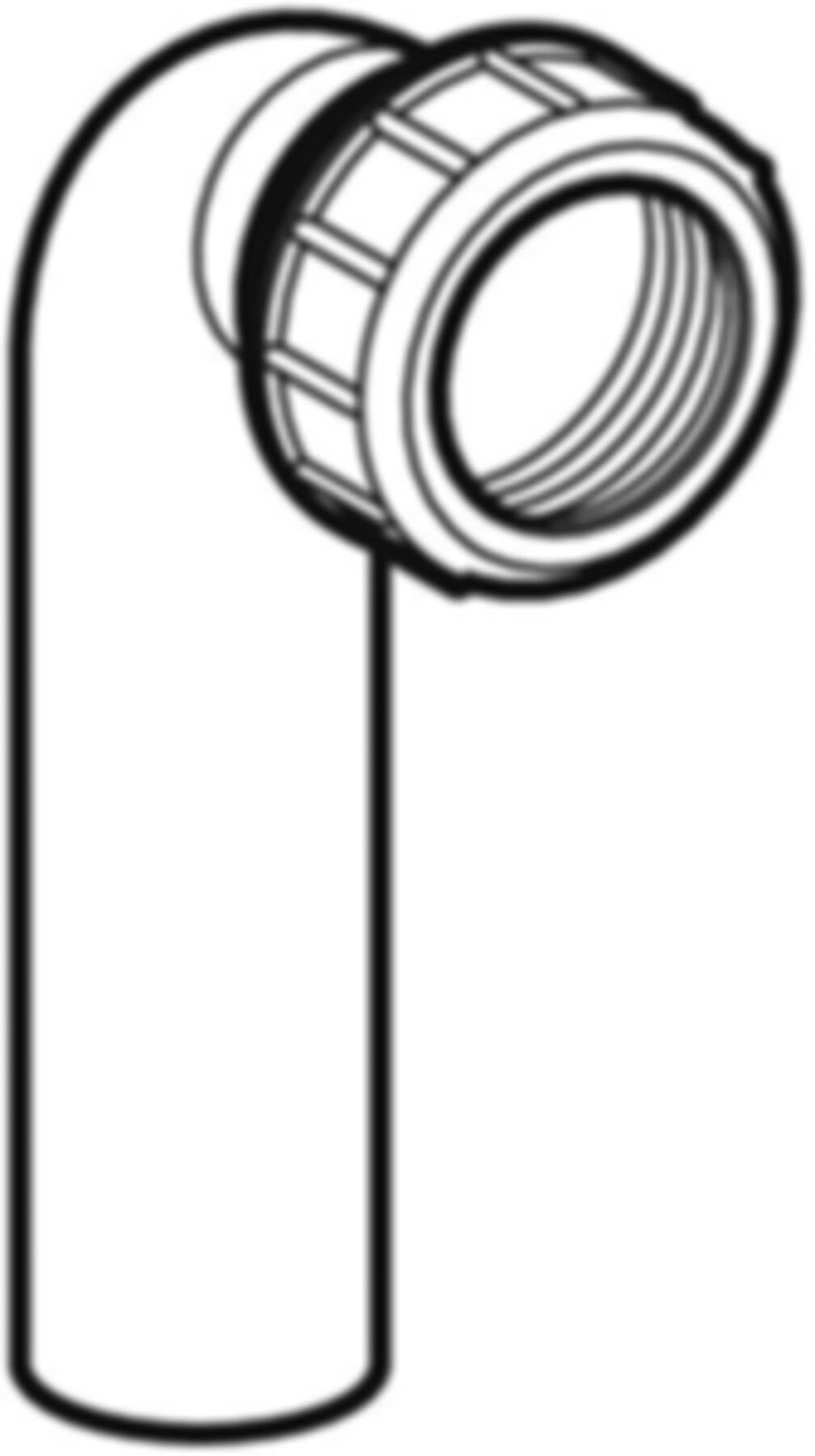 Gewindebogen 90° mit Verschraubung d 63/ 56mm 152.228.16.1 - Geberit-Sifon + Apparateanschlüsse