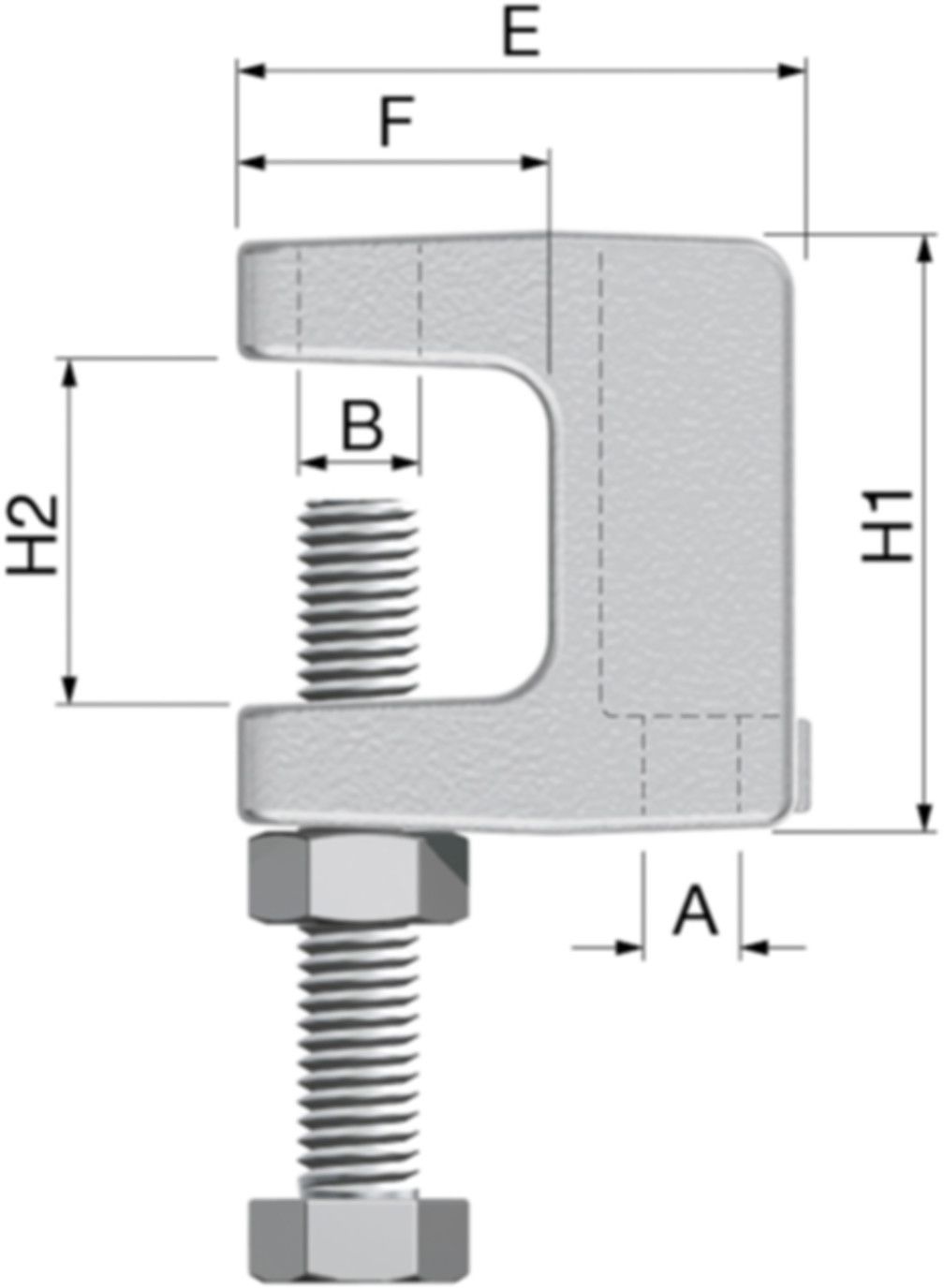 Trägerklammern KCL 8 M8 71571 - Flamco-Rohrschellen