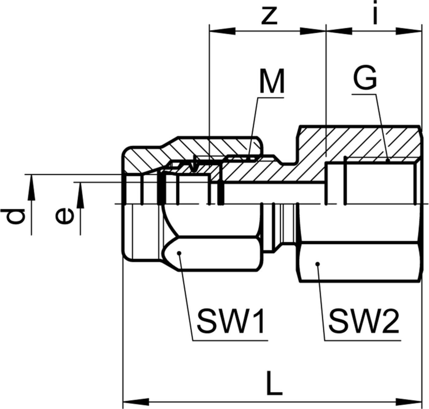 Verschraubung IG SO 41221 8- 1/8" - Serto-Programm M/G