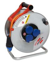 BRENNENSTUHL Kabelrolle 230V, Stahl 33m, K35 3x1.5mm², orange, 3xT13, IP55 - Stromverteilung