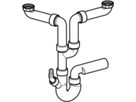 Spültischsifongarnitur PP 2-teilig d 56mm - 1 1/2" 152.804.06.1 - Geberit-Sifon + Apparateanschlüsse
