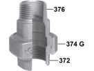 Verschraubung 335 V 11/2" flachd. 770 335 208 - GF verz. Tempergussfittings