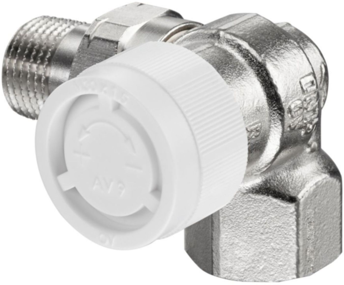 Thermostatventil m/Voreinst. Winkeleck Typ AV6/AV9 3/8" links 118 34 70 - Oventrop Programm