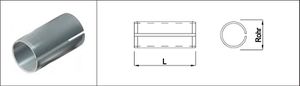 Stossrohr geschlitzt 26.9 mm Länge 60 mm 1.4301 - INOXTECH-Handlauf-/Geländer-System