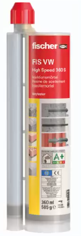 FISCHER Injektions-Mörtel FIS VW Plus 360 S 360 ml , Ideal für tiefe Temperaturen , 559437 - Fischer Befestigung