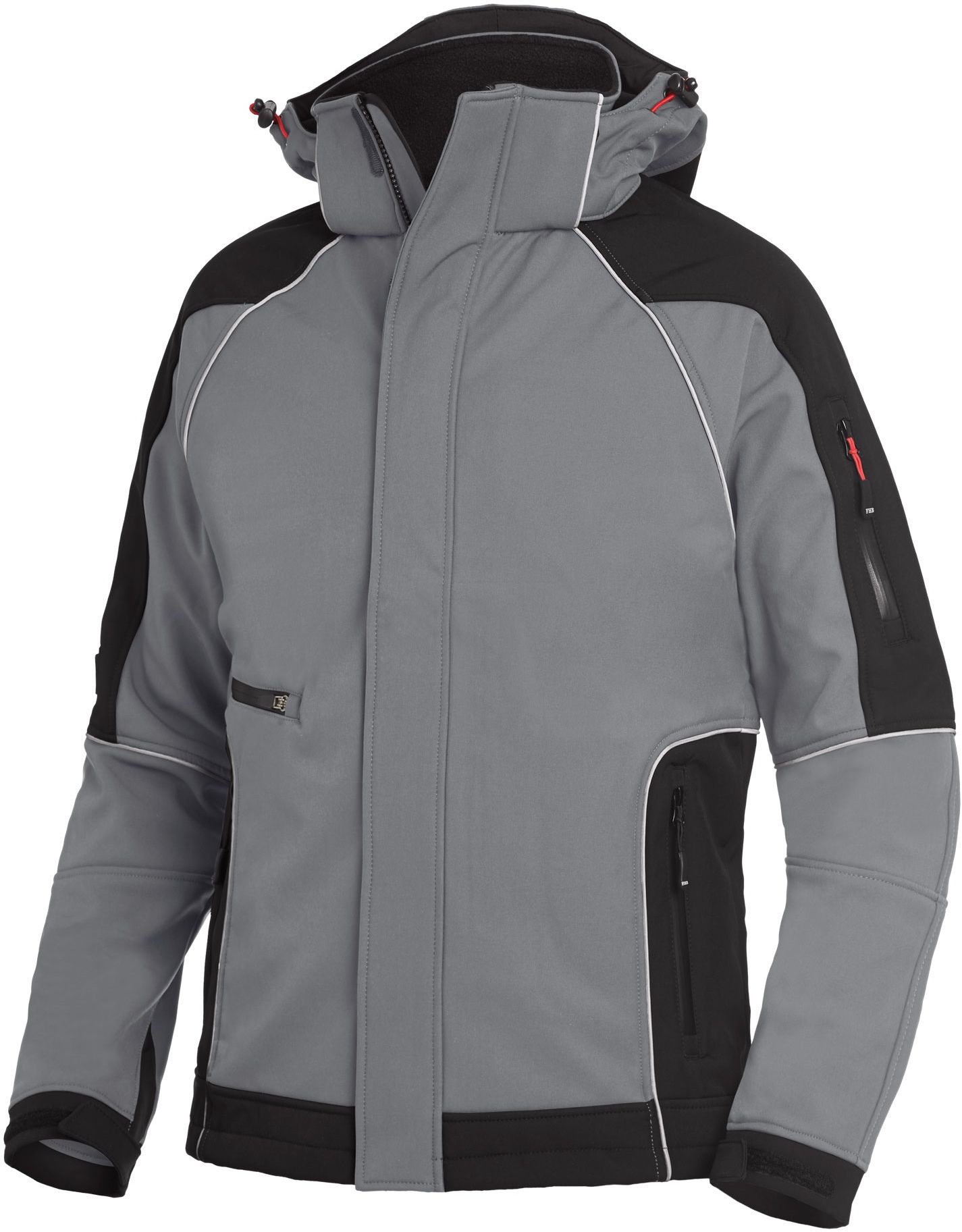 FHB WALTER Softshelljacke grau-schwarz Gr. 4XL - Textilien