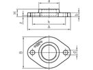 Flansch PN 10 326 V 11/4" 2-Loch 770 326 207 - GF verz. Tempergussfittings