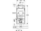 Wand-WC-Element Sigma Typ 125 461.213.00.2 mit Hygienespülung HS50, mit 2 Wasseranschl. - Geberit-GIS