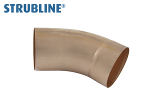 Ablaufrohrbogen gezogen 40° 75 mm 212 "Strubline" - Kupfer Spenglereihalbfabrikate