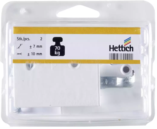 Hettich Schrankaufhängung Beschlag Kunststoff weiss, Traglast 70kg/Paar, à 2 Stk - Diverse Möbelbeschläge und Zubehör