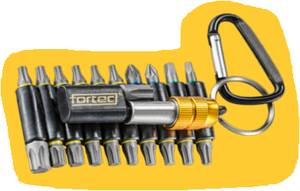FORTEC Bitbox 22-tlg. Biteinsätze 1/4“, T10 - T50 - Steck- und Drehmomentschlüssel