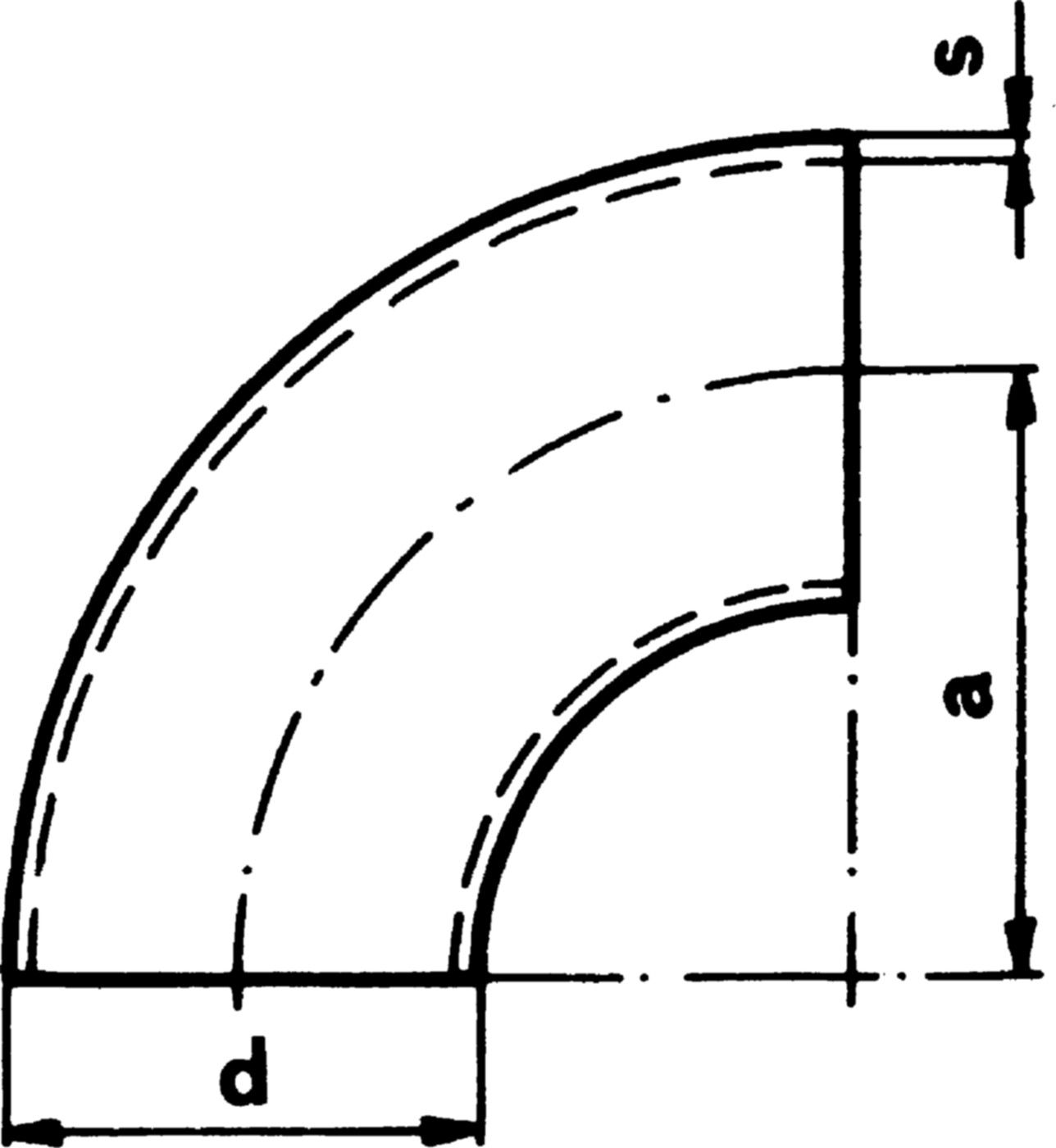 Siederohrbogen 3 D 90° 38.0 x 2.6 mm - Siederohrbogen