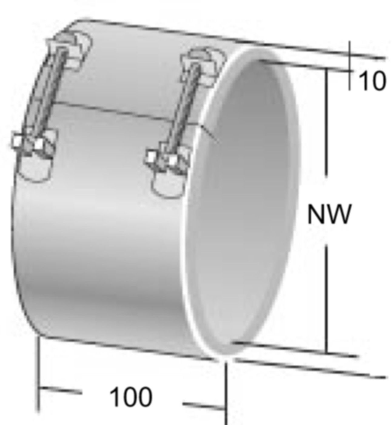 Alkon Körperschallabsorber d 300 mm 6KKSA300 - Kaminsystem V4A einwandig