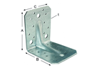 SIMPSON Winkelverbinder mit Rippen BR70 70x70x55x2mm, verzinkt - Holzverbinder
