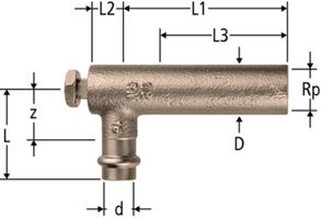 Anschlusswinkel NUSSBAUM Optipress-Aquaplus