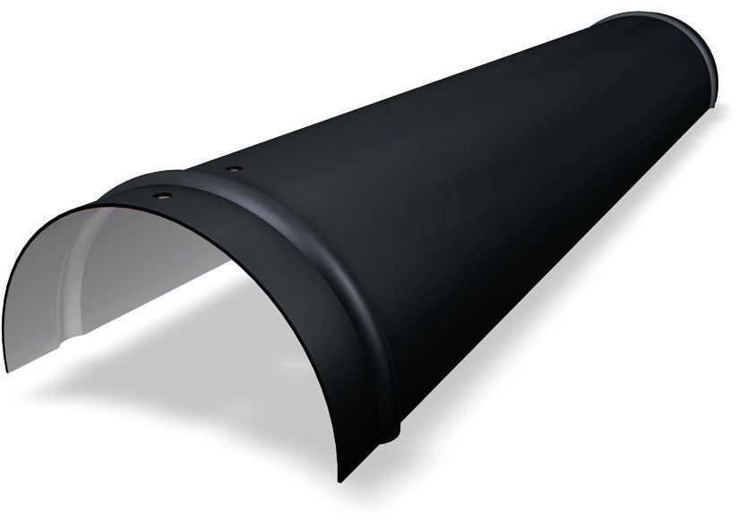 PREFA Grat- und Firstreiter glatt, 03 P.10 Schwarz 110348 - PREFA Dachsysteme