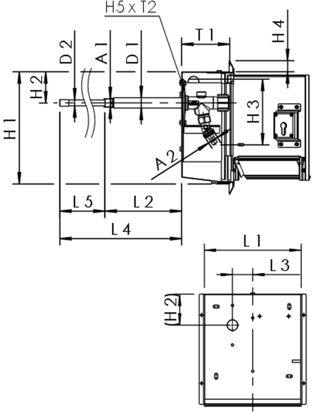 Wandeinbauschränke Mini Tresor 211 02 1x230V, Frostsichere Aussenarmatur - Kemper Armaturen
