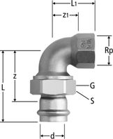 Verschraubungen NUSSBAUM Optipress-Aquaplus